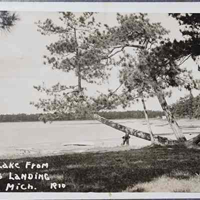 8 Pt. Lake from Lukes Landing, Lake, Mich. RPPC
