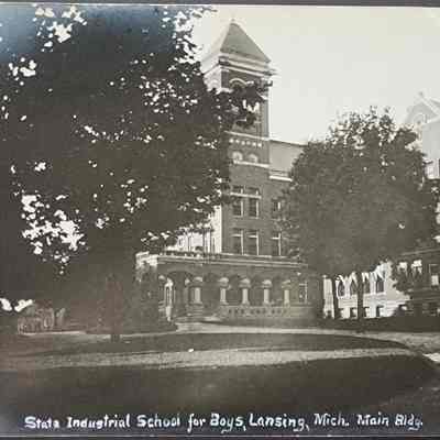 State Industrial School for Boys, Lansing, Mich., Main Bldg RPPC