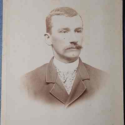 Portrait of a Man Cabinet Card by Sharpsteen