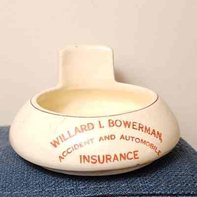 Willard I. Bowerman Accident and Automobile Insurance Ashtray