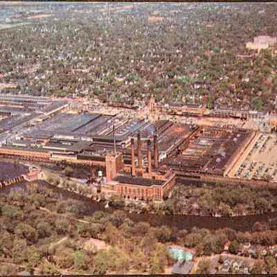 Aerial View of Oldsmobile Factory Postcard
