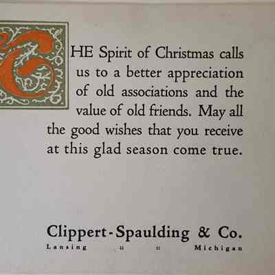 Clippert-Spaulding & Co. Christmas Card