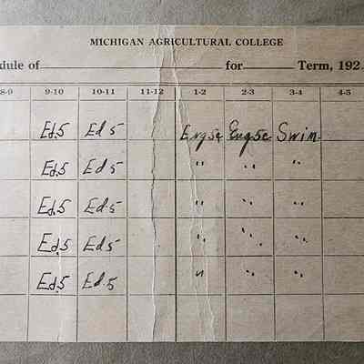 Michigan Agricultural College Schedule