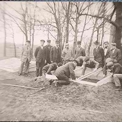 School Exterior Construction RPPC