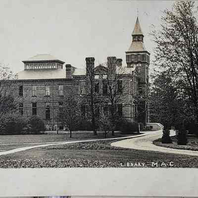 Library, M.A.C. RPPC by Walter