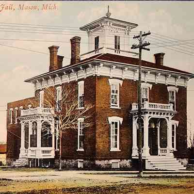 Ingham County Jail, Mason, Mich., Postcard