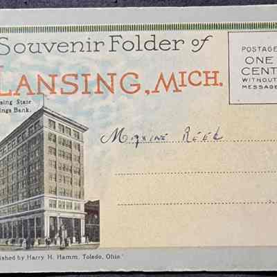 Souvenir Folder of Lansing, Mich.