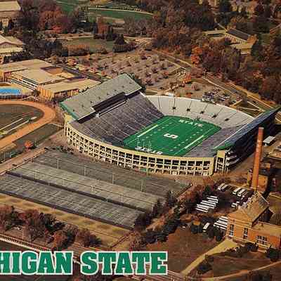Spartan Stadium, Michigan State, Postcard