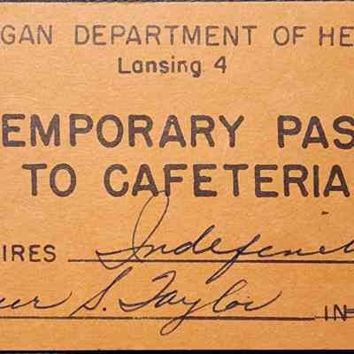 Michigan Department of Health Cafeteria Pass