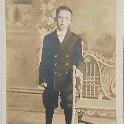Portrait of a Boy RPPC by Newman