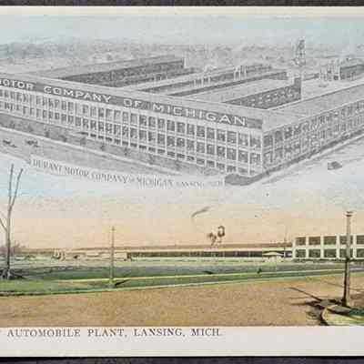Durant Automobile Plant, Lansing, Mich. Postcard