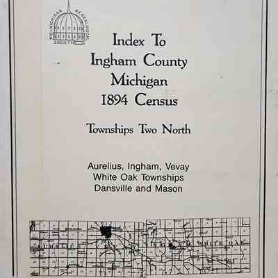 Index to Ingham County Michigan 1894 Census Townships Two North