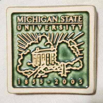 Michigan State University Sesquicentennial 2005 Pewabic Tile