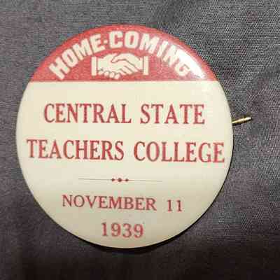Central State Teachers College 1939 Homecoming Button