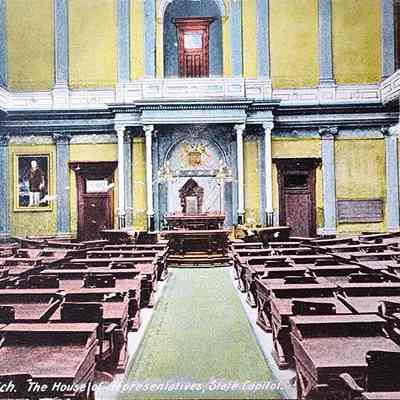 House of Representatives, State Capitol, Lansing, Mich. Postcard