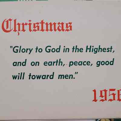 Williams Family 1956 Christmas Card