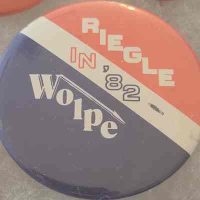 Riegle-Wolpe in '82 Button