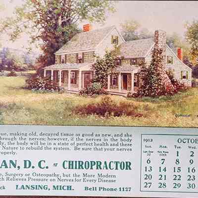 K.F. Egan, D.C. Chiropractor 1912 Advertising Postcard