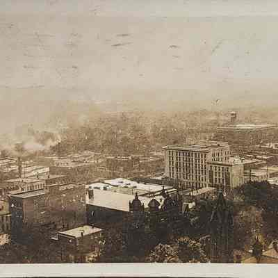 Bird's Eye View of Downtown from Capitol RPPC