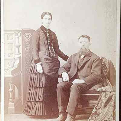 Edward and Frances Faiver Cabinet Card by Cheney & Christmas