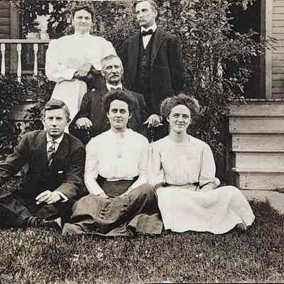 Family at House RPPC