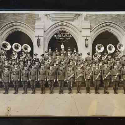 Michigan State College Military Band, 1929, Photograph by Leavenworth