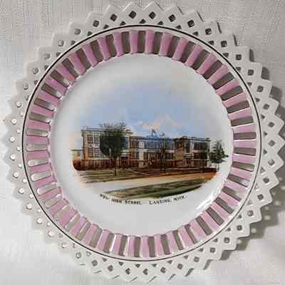 Lansing High School Porcelain Souvenir Plate
