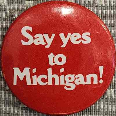 Say Yes to Michigan Button