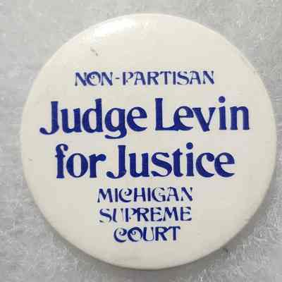 Judge Levin for Justice Button