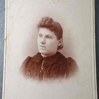 Portrait of a Woman Cabinet Card by Bigelow