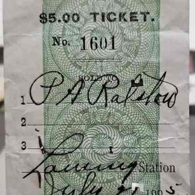 Lansing Station Ticket Audit Check, 1905