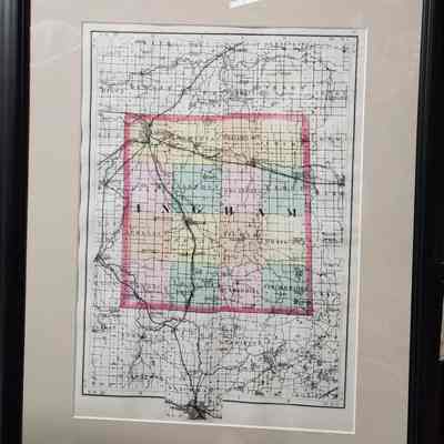 Ingham County 1874 Map