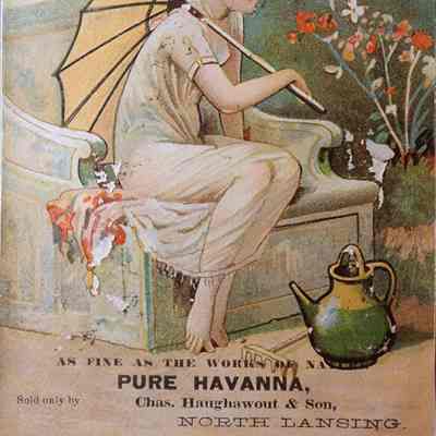 Pure Havana, North Lansing, Trade Card with Mead Engraving