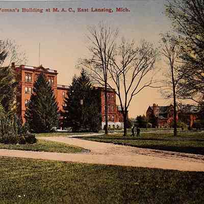 Women's Building at M.A.C., East Lansing, Mich., Postcard