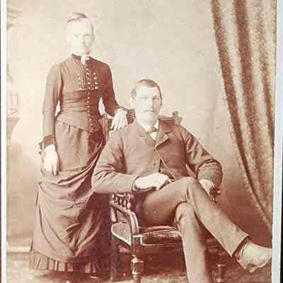 Portrait of a Couple Cabinet Card by Cassey & Whitney