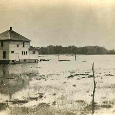 East Michigan Avenue 1914 Flood RPPC
