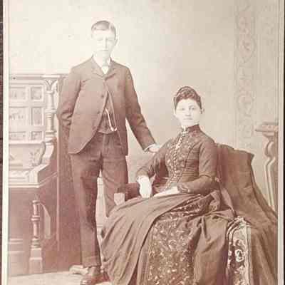 Celia and Eddie Faiver Cabinet Card by Cheney & Christmas
