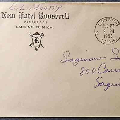 Hotel Roosevelt Postal Cover