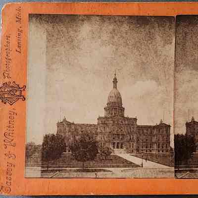 Michigan State Capitol Stereograph by Cassey & Whitney