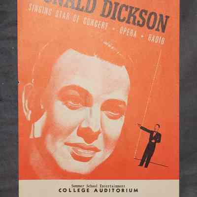 Donald Dickson MSC Auditorium Concert Flier
