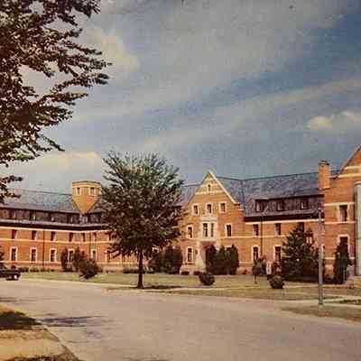 Snyder-Phillips Men's Residence Hall, Michigan State College, East Lansing, Michigan, Postcard