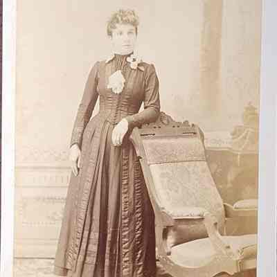 Portrait of a Woman Cabinet Card by Cheney
