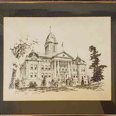 Ingham County Courthouse Signed Print