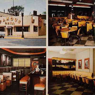 The Famous Grill, Lansing, Michigan, Postcard