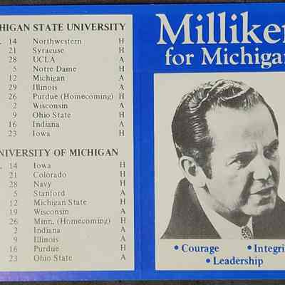 Milliken 1974 Sports Schedule