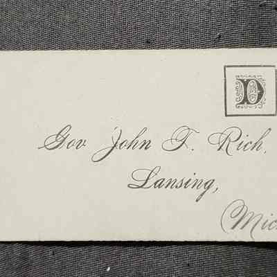 Gov. John T. Rich Place Card
