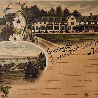 Greetings from Harbor Point Club House, Harbor Springs, Mich., Private Mailing Card