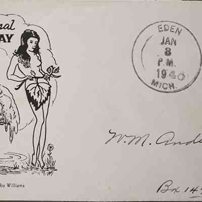 Eden, Mich., 1940, Postal Cover