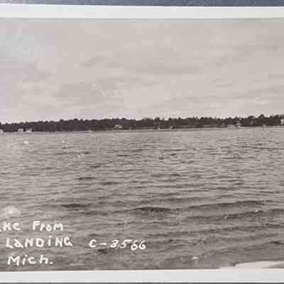 8 Pt. Lake from Cook's Landing, Lake, Mich. RPPC