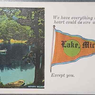 Lake, Mich. Postcard